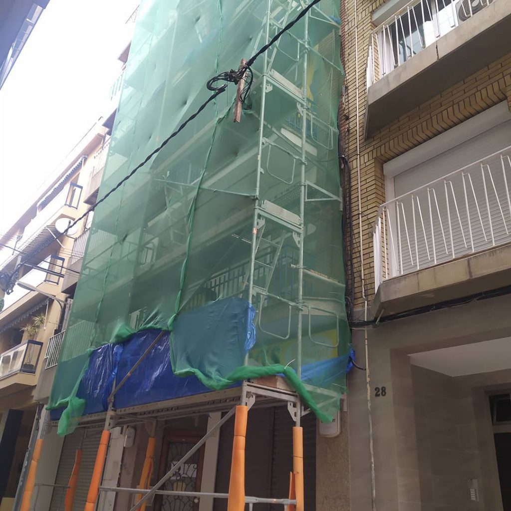 andamio rehabilitación de fachada